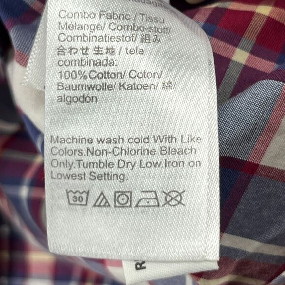 J.CREW Shirt Mens L 2-Ply Yarns Plaid Button Up Secret Wash Organic Cotton Blue - Picture 11 of 14